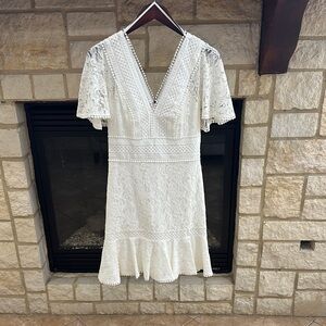 Elegant White Lace Dress